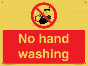 No hand washing